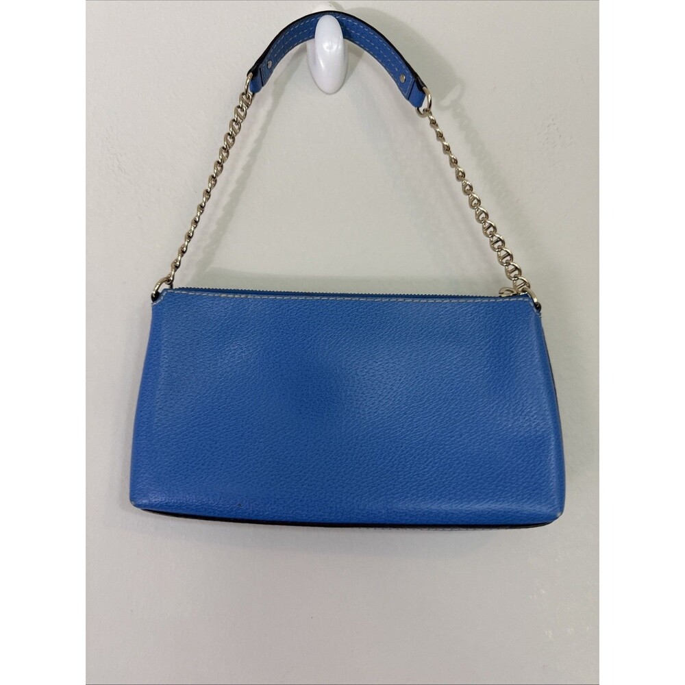 Kate Spade Wellesley Byrd Leather Purse With Gold Chain Handbag omegablue - Picture 6 of 10